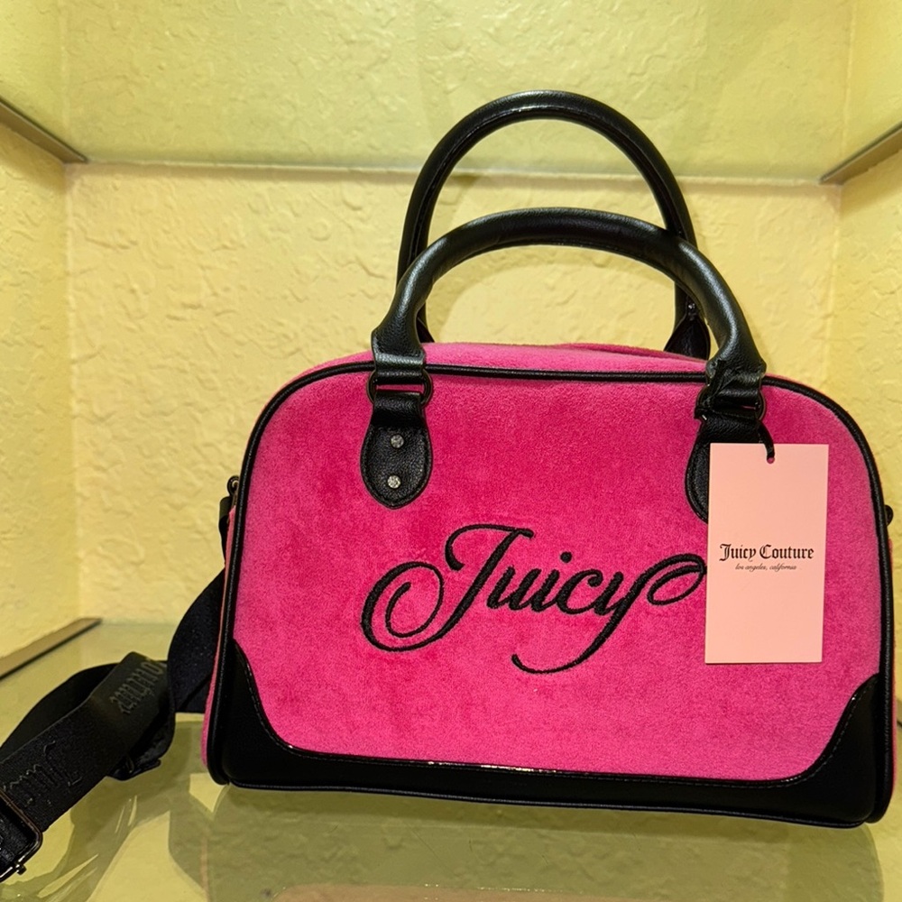 Juicy Couture Pink and Black Women's Bag